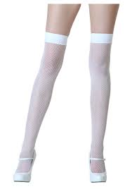 Stockings white Thigh High view 2