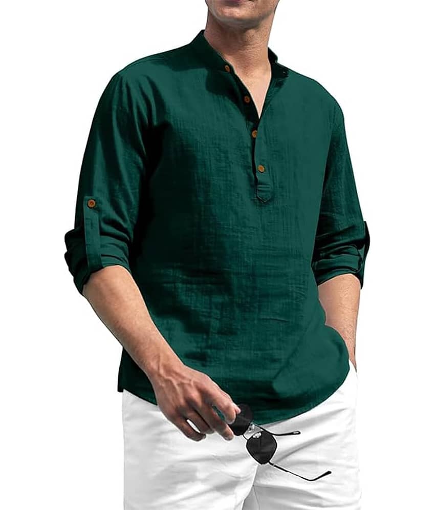 Vida Loca Light Blue Cotton Blend Men's Shirt Style Kurta ( Pack of 2 ) view 2