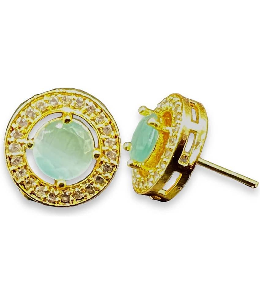 Charms Light Green Stud Earrings ( Pack of 1 ) view 2