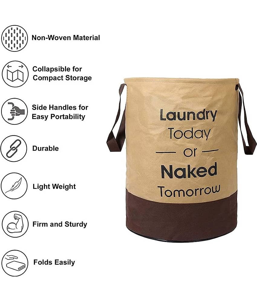 Laundry Bag Waterproof Non Woven Grey 45L Capacity view 2