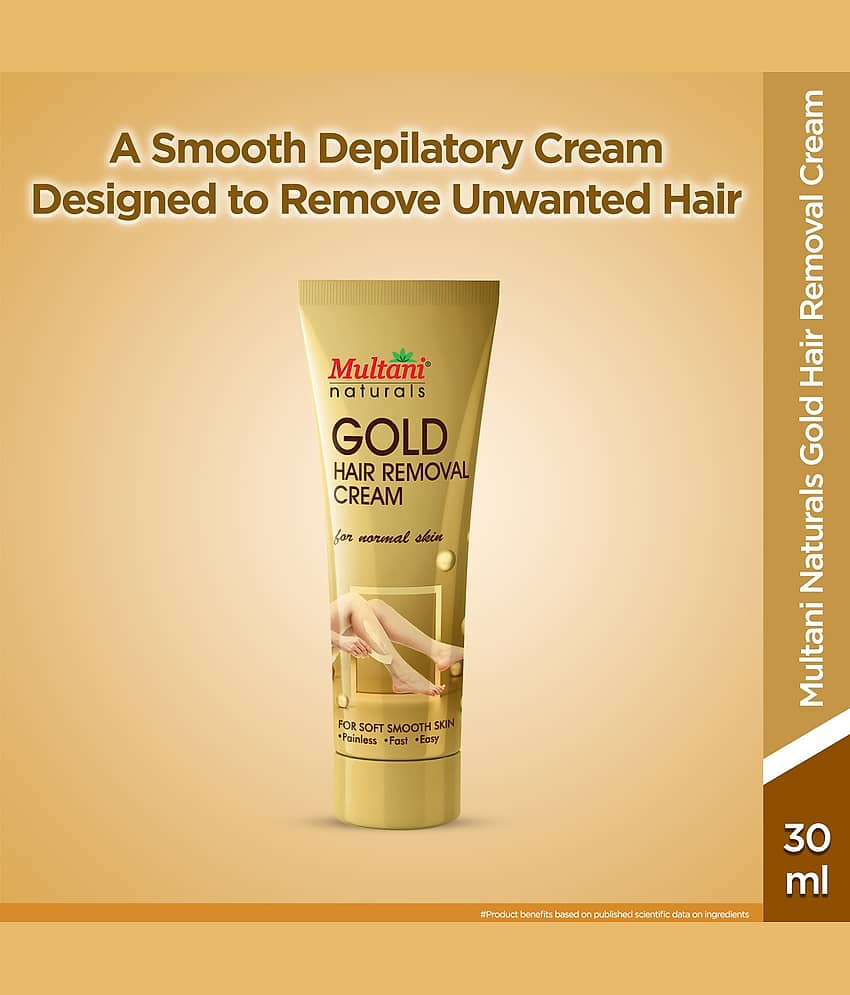 Multani Naturals Gold Hair Removal Cream for Women Normal Skin 30 ml (Pack of 3) view 2