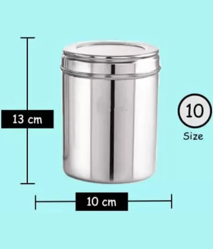 STEEPLE Steel Silver Multi-Purpose Container ( Set of 4 ) view 2