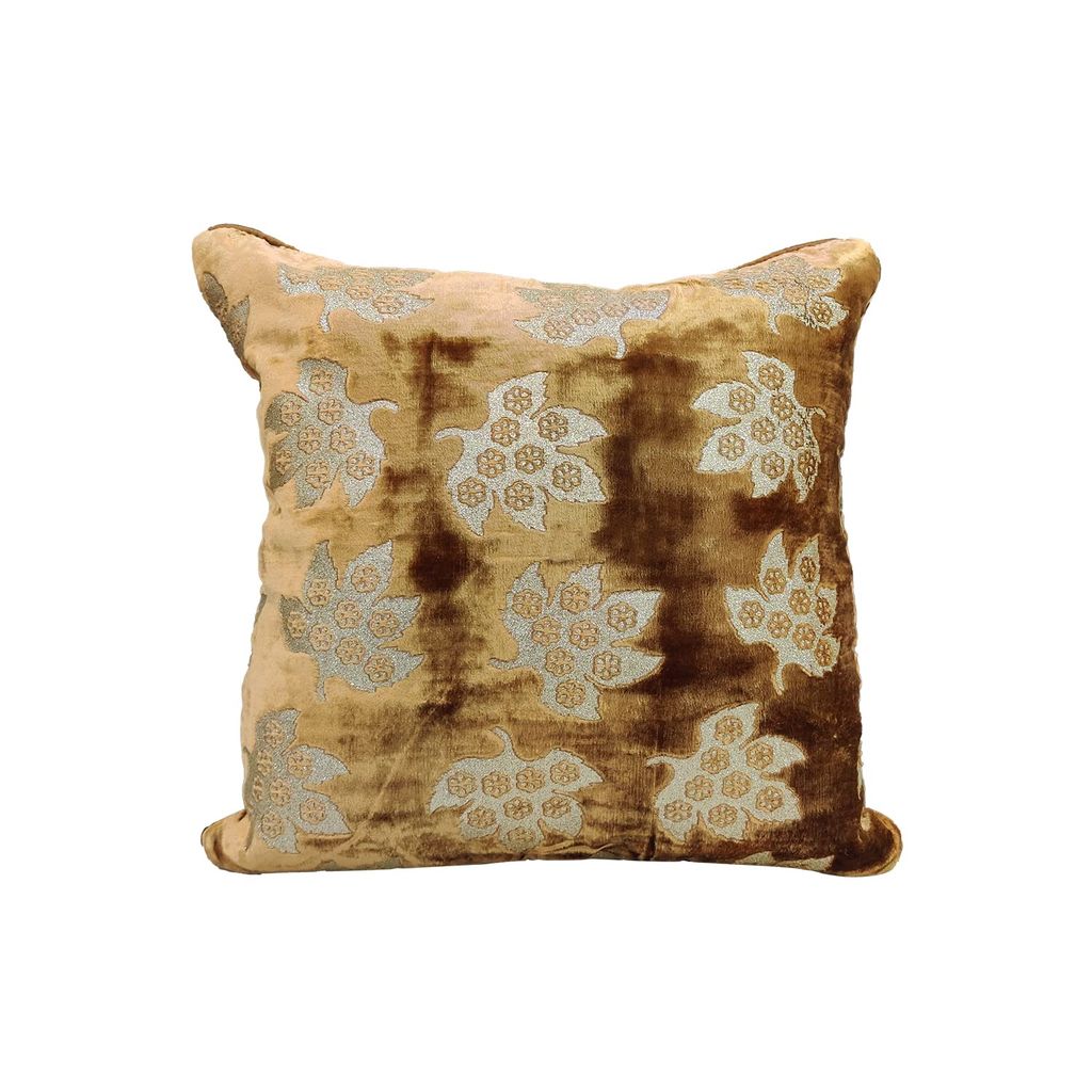 Ivory Brown IVelvet Table Runner (12inch x 59 inch) with Set of 3 Sofa Cushion Covers (16inch x16 inch) and 2 Sofa Cushion Covers (12inch x18 inch) Decorative Table RunnersI view 2