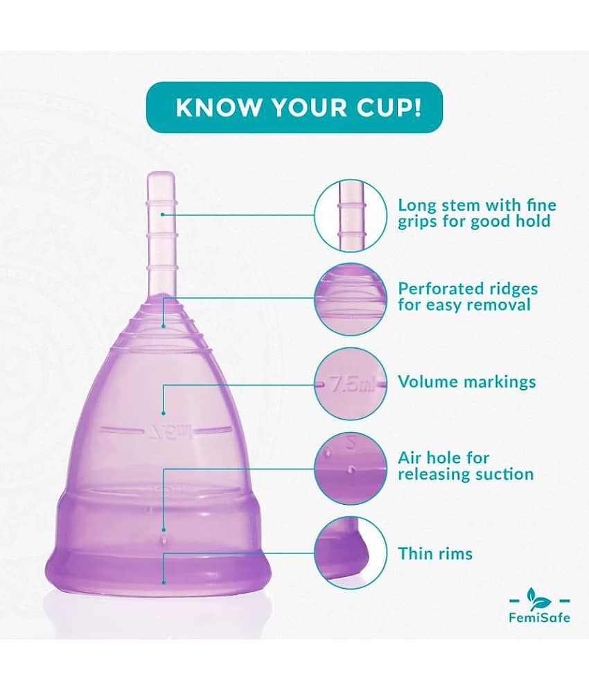 Femisafe Menstrual Cup +Intimate Wash (MEDIUM) 1 Reusable Menstrual Cup Medium view 2