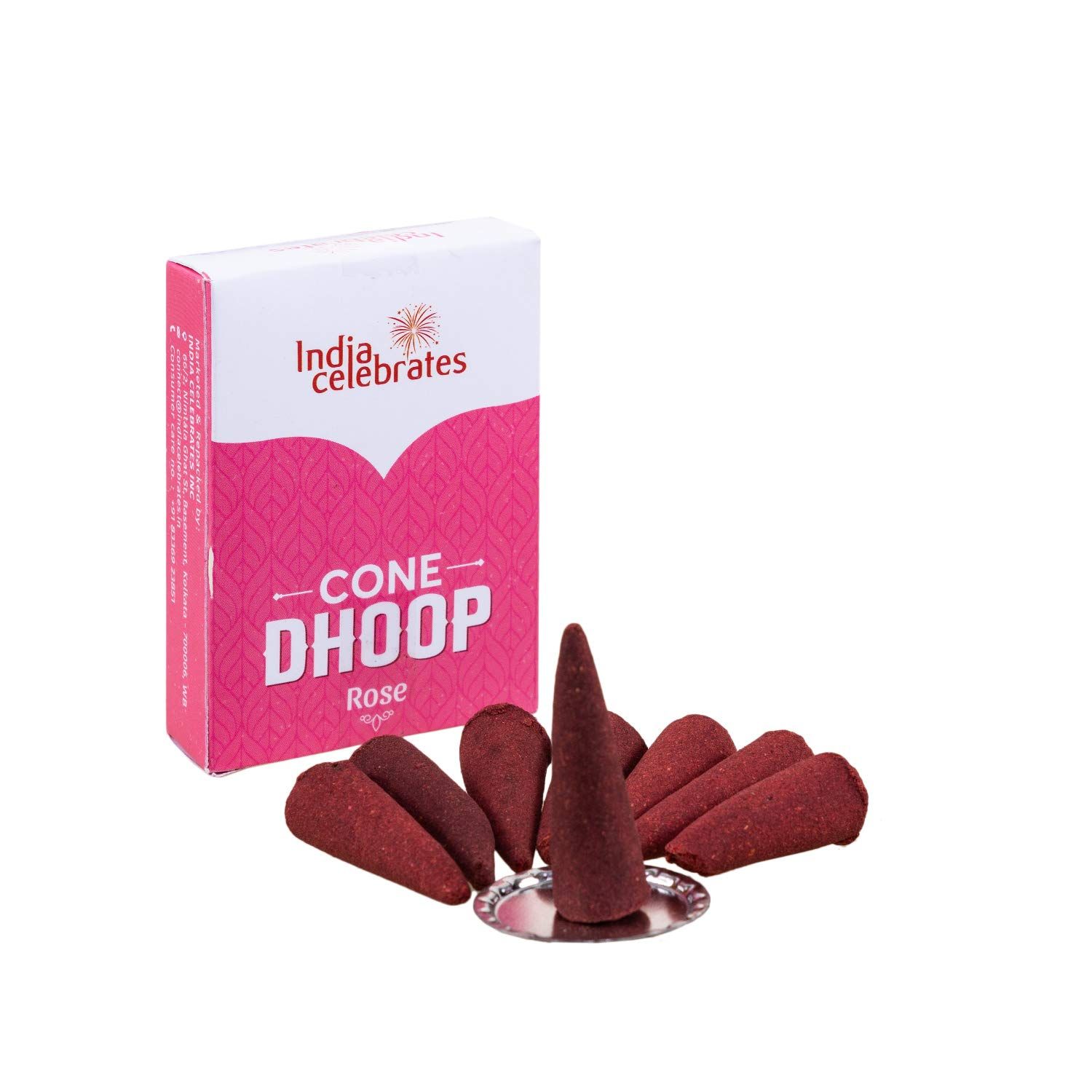 India Celebrates Cone Dhoop Rose, 25 Pcs