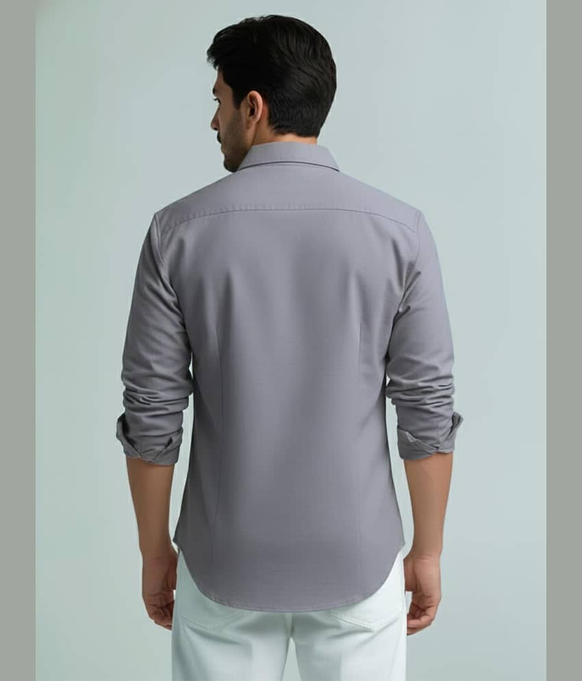 Yugnik Cotton Blend Plain Shirt Style Kurta For Men ( White ) view 2