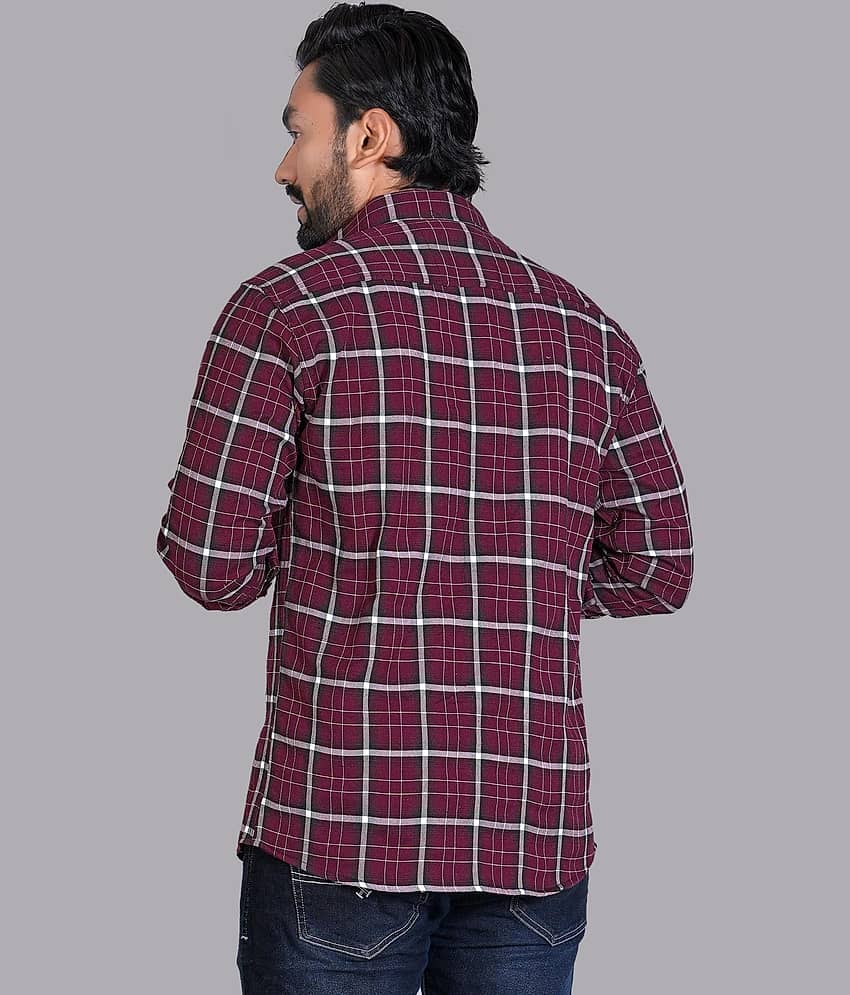 ADWYN PETER 100% Cotton Regular Fit Checks Full Sleeves Men's Casual Shirt - Multicolor 1 ( Pack of 1 ) view 2