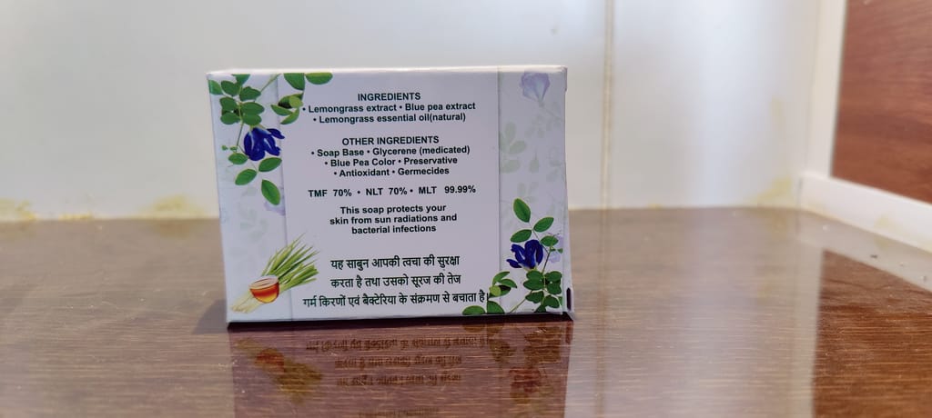 lemongrass blue pea glcerine bath soap (100gm) view 2