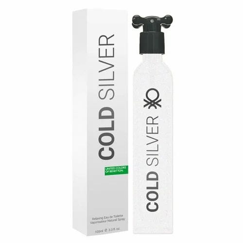 United Colors Of Benetton Cold Silver Eau de Toilette For Men 100ml – Fresh, Woody & Long-Lasting Masculine Fragrance view 2