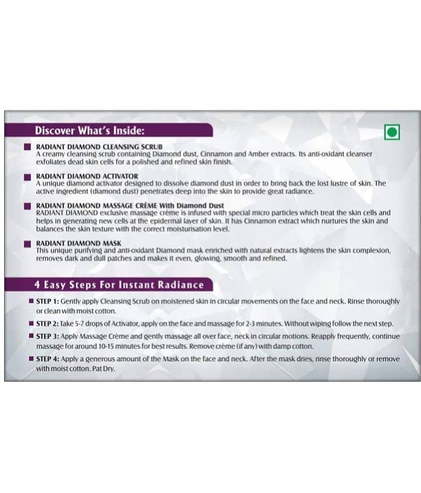 Lotus Herbals Radiant Diamond Facial Kit 37g view 2