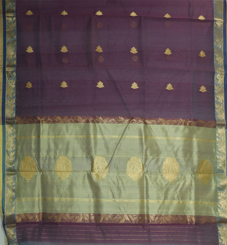 Handloom Chanderi Silk Cotton Saree view 2