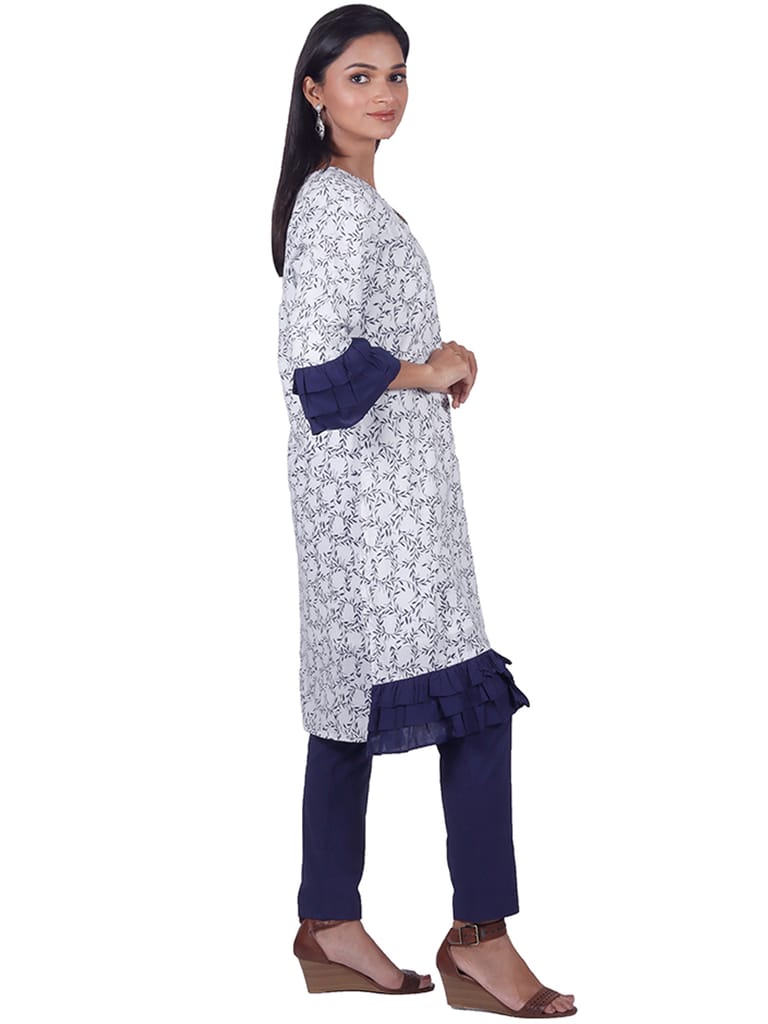 100% Cotton Kurta with Hand embroidery- Aranavy01 view 2