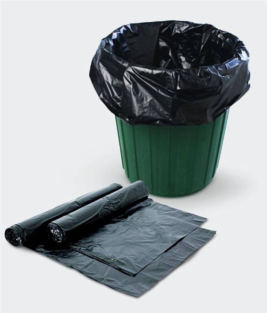 Navrachana Garbage Bags| X-Large:29X39 |2 Packs of 15 Pcs-30 Pcs | Recyclable Garbage Dustbin Bags - Black view 2
