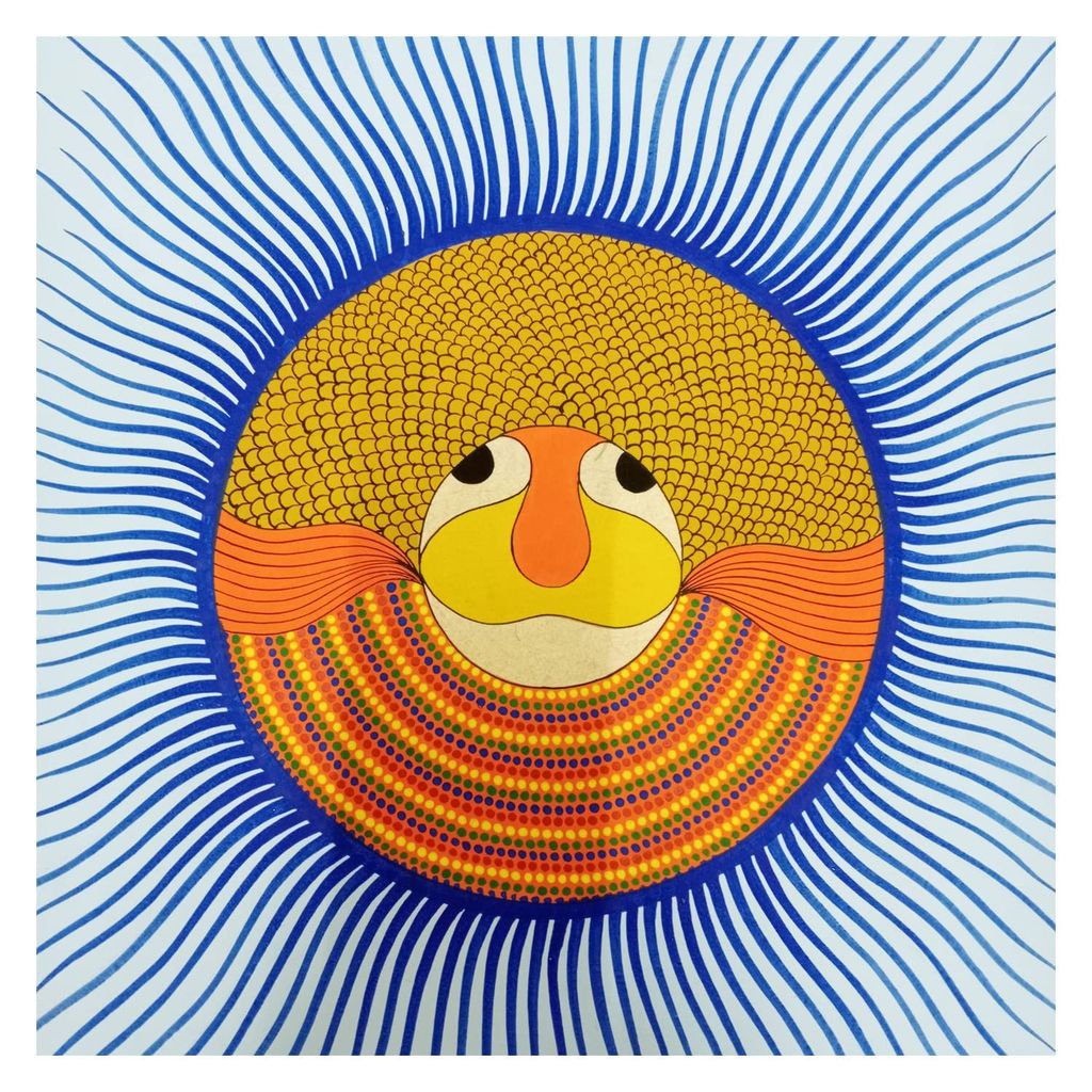 Garvi Gurjari (A Gujarat Govt Enterprise) Handpainted Pithora Art Sun Design Painting view 2