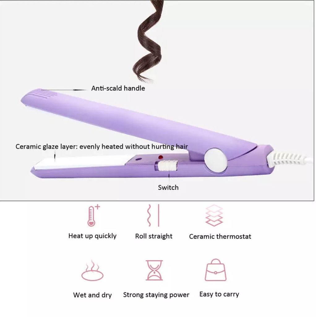 Trendzie Care Multi-Function Professional Mini Hair Straightener (Multicolors) view 2
