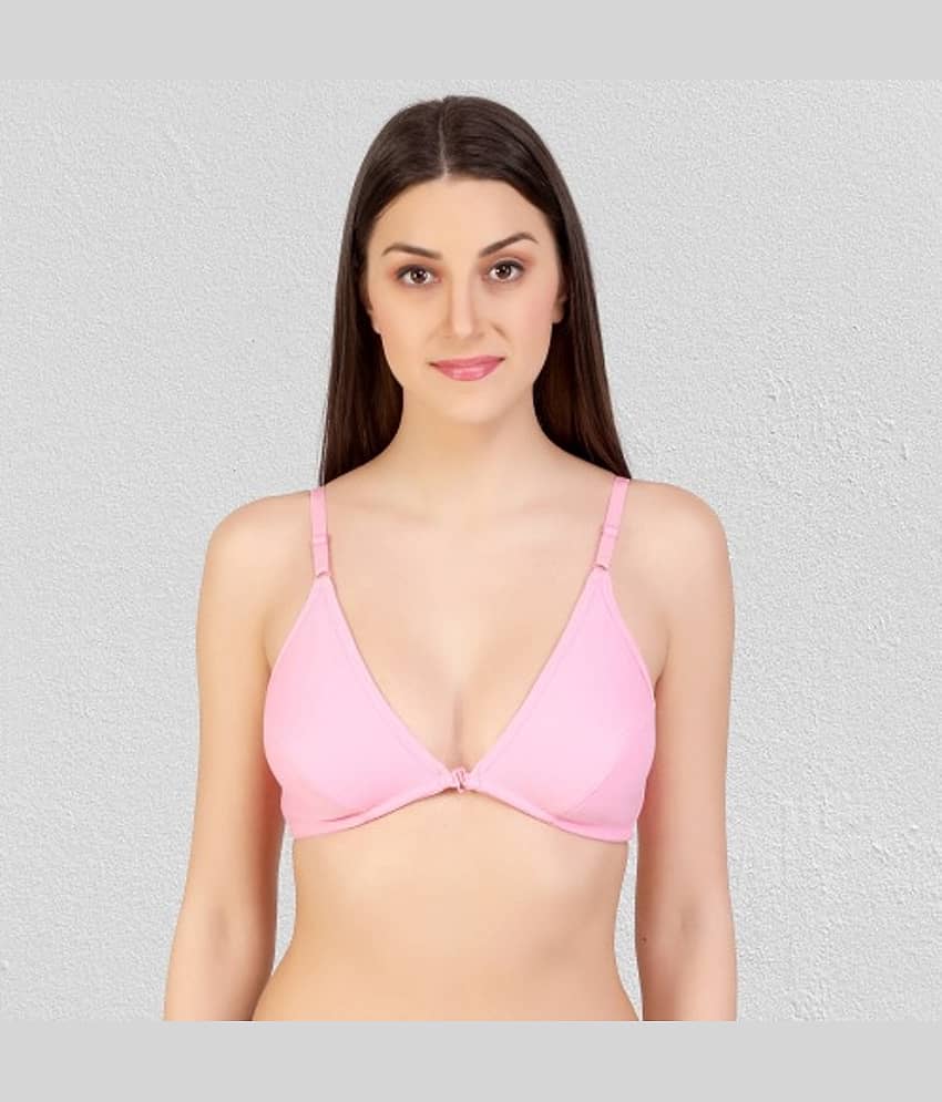 Desiprime Cotton Non Padded Women's T-Shirt Bra ( Pink )