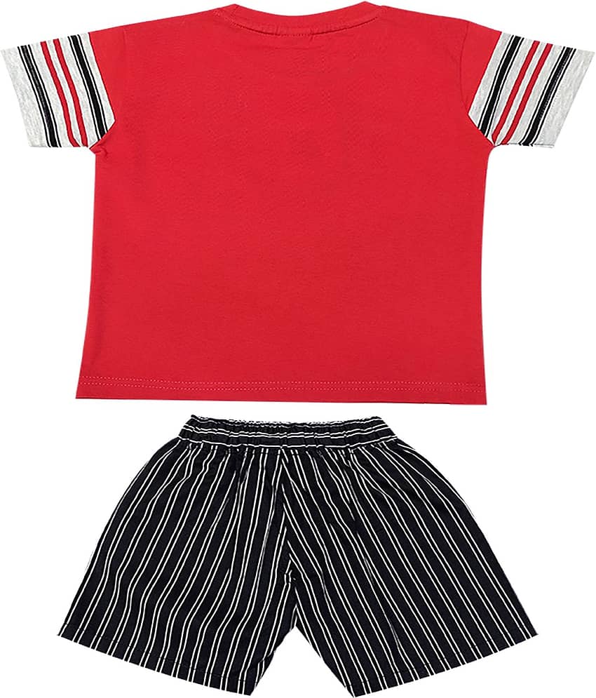 Kideon Pack of 1 Boys Cotton T-Shirt & Shorts Set ( Green ) view 2