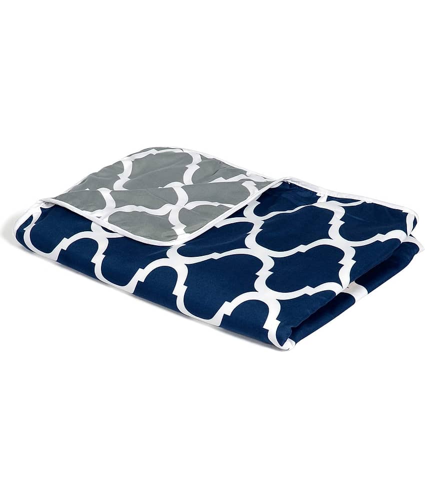 DIVINE CASA Double Polyester Blue Abstract Dohar view 2